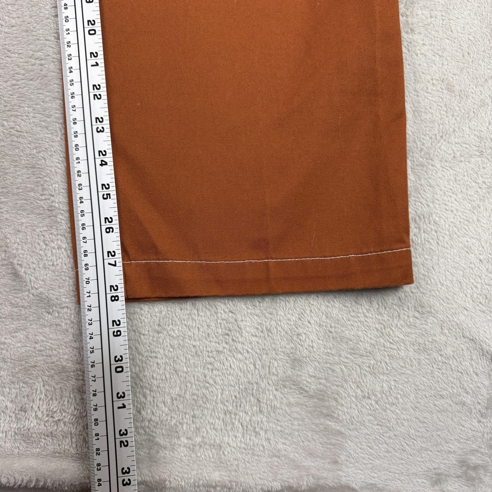 Dickies Sawyerville Pants Women 8 Rust Orange Twill Wide Leg Workwear Utility - Picture 11 of 12